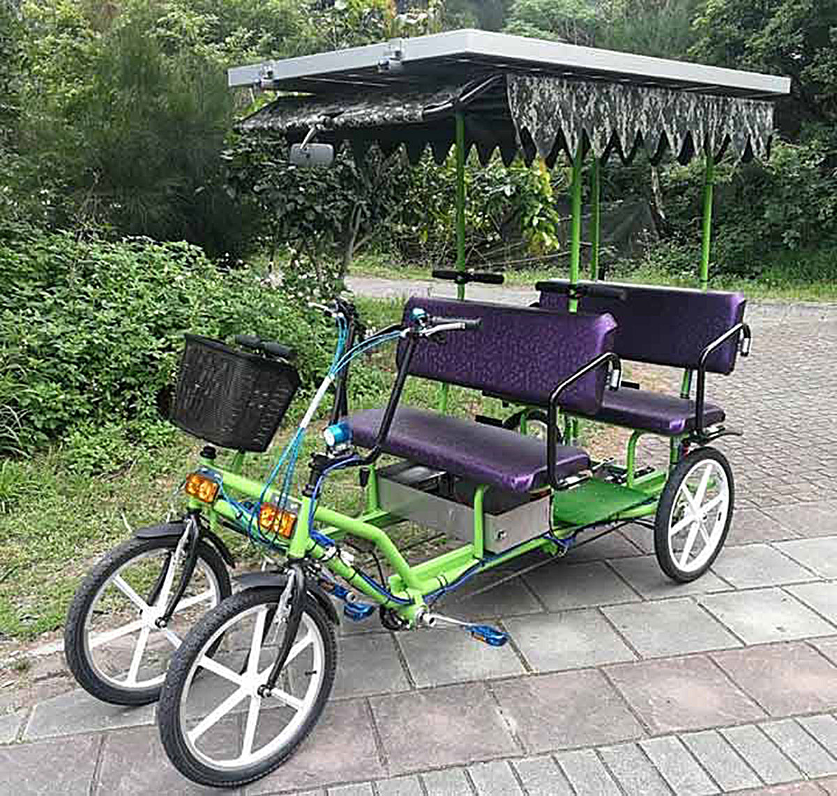 有太陽能板的電動遊園車 Electric surrey bike with Solar panel
